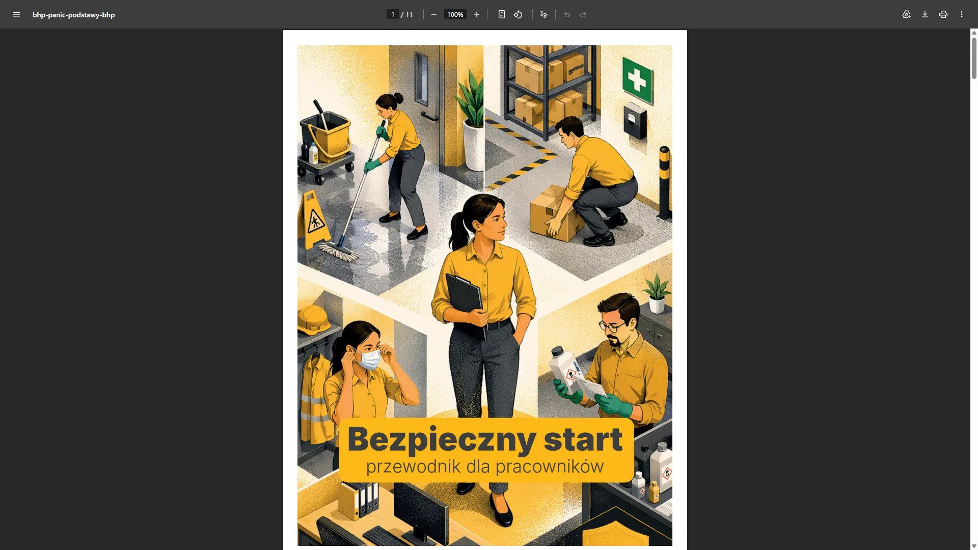 Książeczka edukacyjna „Bezpieczny start” w&nbsp;BHP Panic