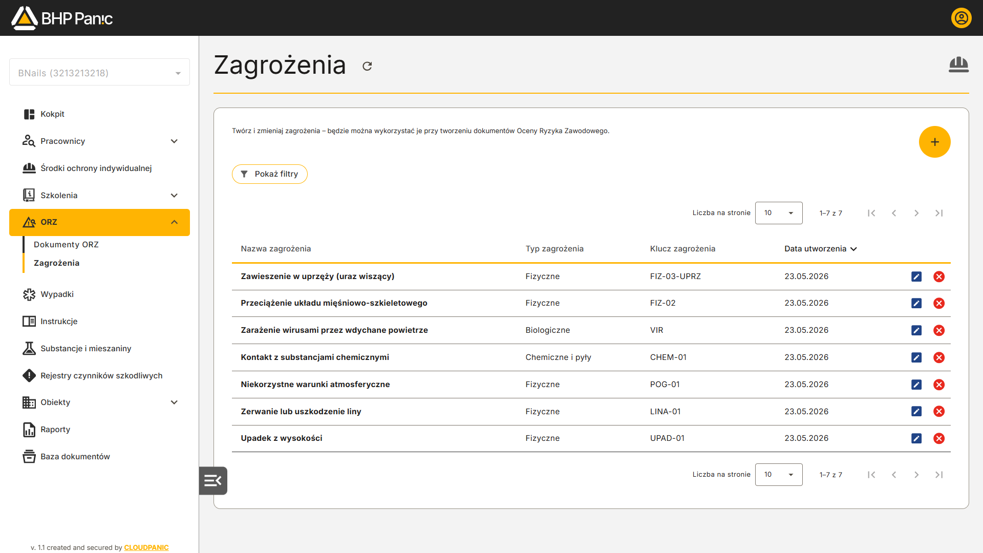 Lista zagrożeń BHP – biblioteka zagrożeń dla oceny ryzyka zawodowego